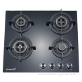 Gas stove Glass surface four burners